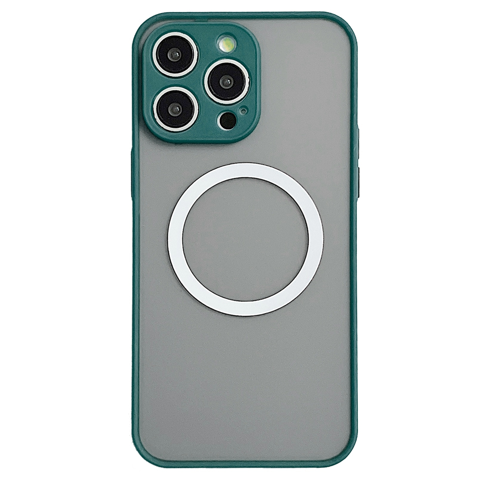 For iPhone 14 Pro Max Hawkeye Skin Feel MagSafe Phone Case(Dark Green) - Shopkiz.com
