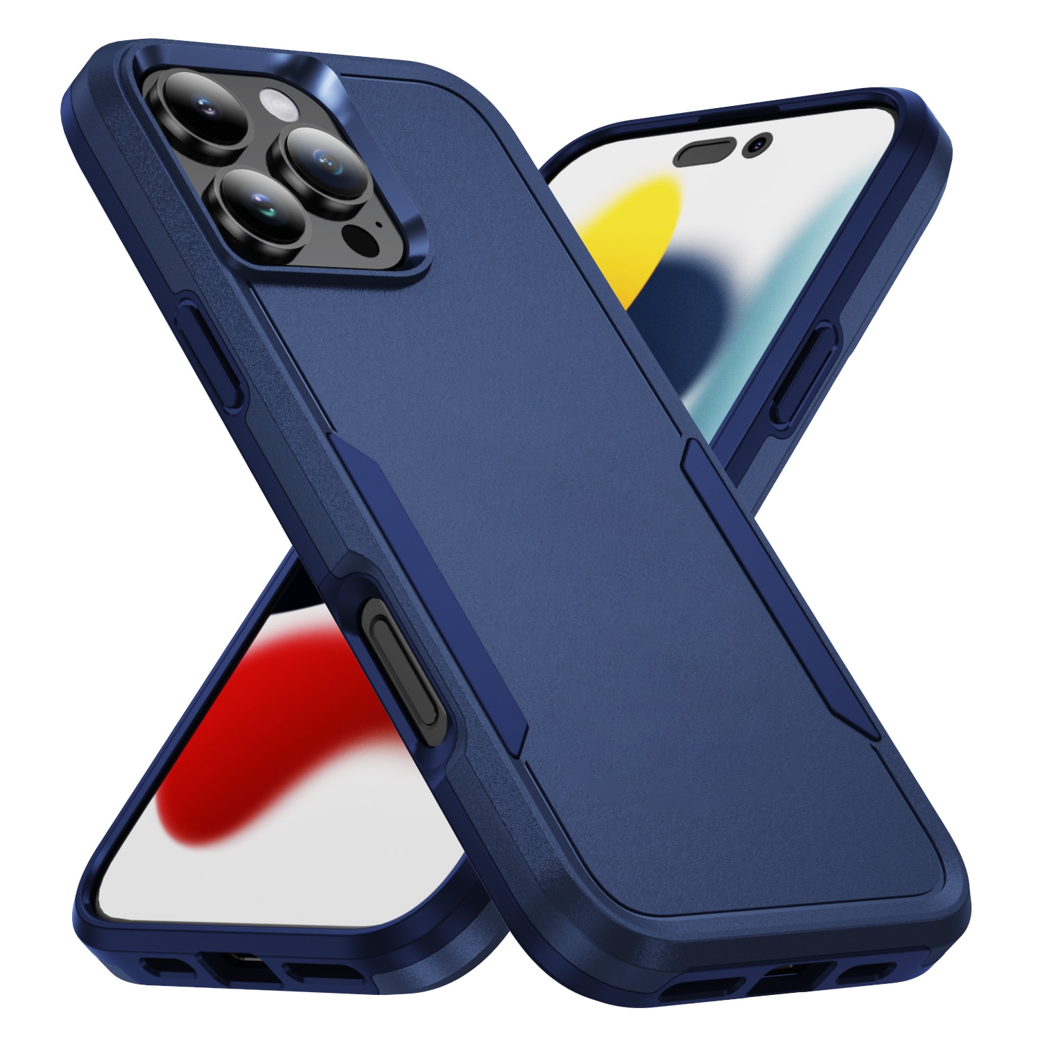 For iPhone 16 Pro Pioneer Armor Heavy Duty PC + TPU Phone Case(Blue) - Shopkiz.com