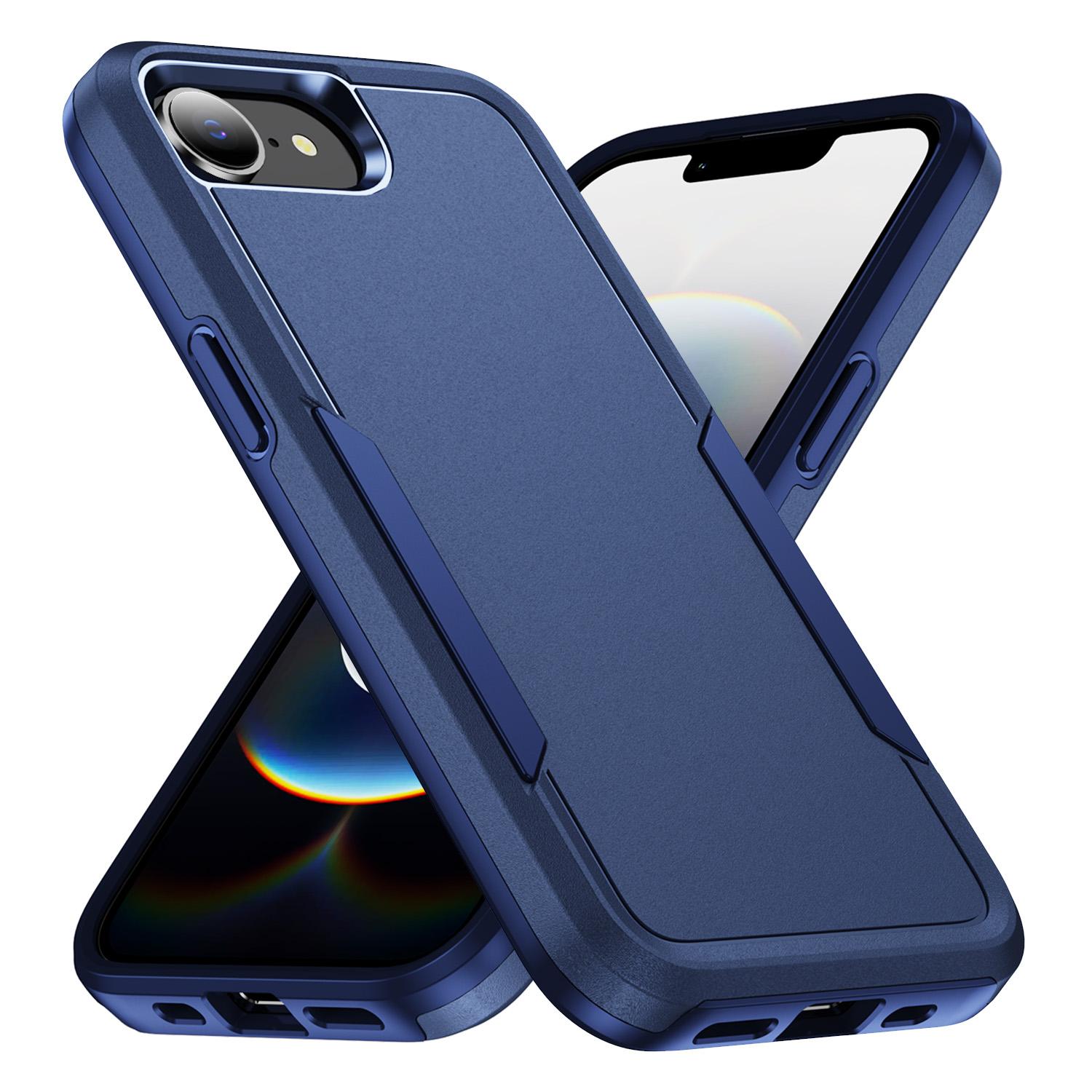 For iPhone 17e / 16e Pioneer Armor Heavy Duty PC + TPU Phone Case(Blue) - Shopkiz.com