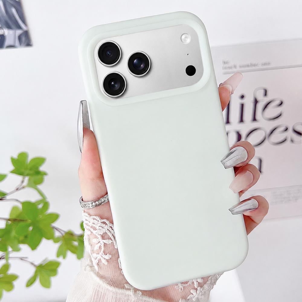 For iPhone 17 Pro PC Hybrid Liquid Silicone Jelly Phone Case(Light Green) - Shopkiz.com