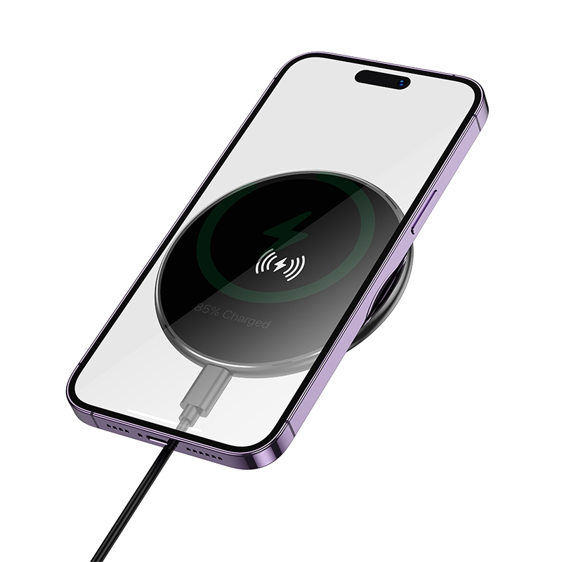 BOROFONE BQ36 15W Ultra-thin Desktop Wireless Fast Charger(Black) - Shopkiz.com