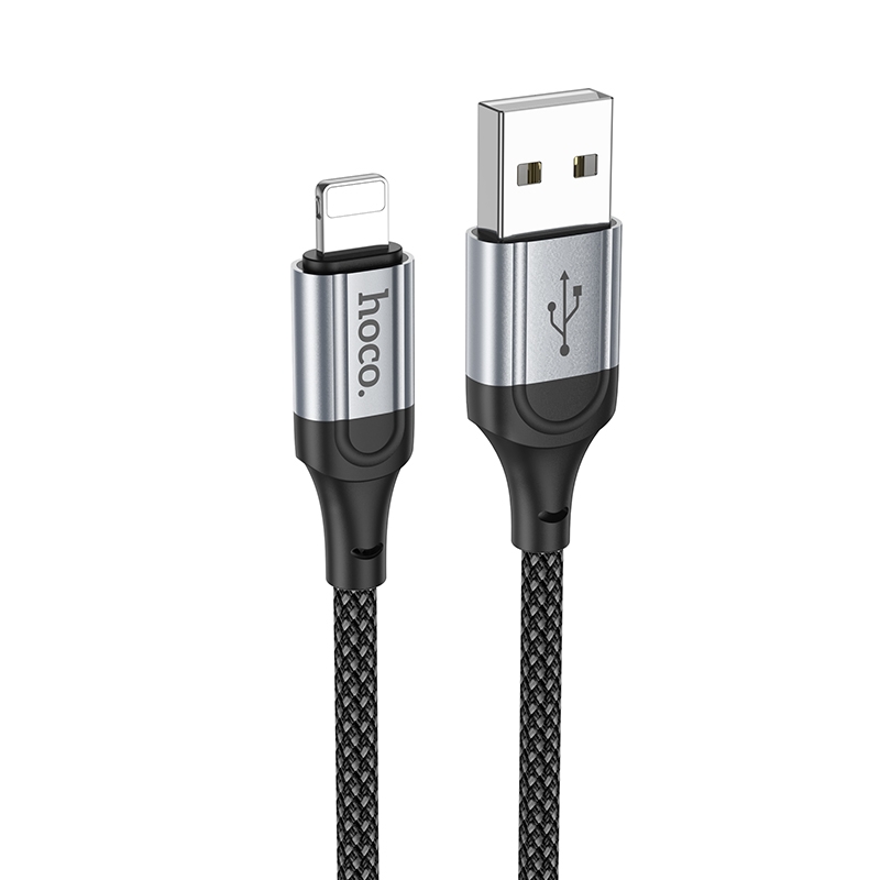 hoco X102 USB to 8 Pin Fresh 2.4A Charging Data Cable, Length:1m(Black) - Shopkiz.com