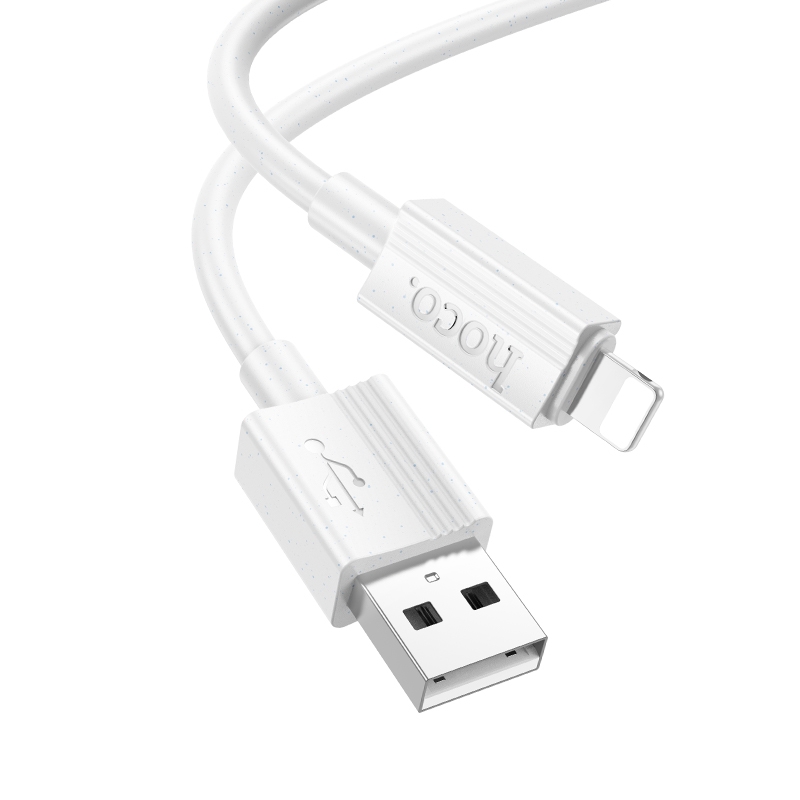 hoco X107 USB to 8 Pin Favor 2.4A Charging Data Cable, Length:1m(White) - Shopkiz.com