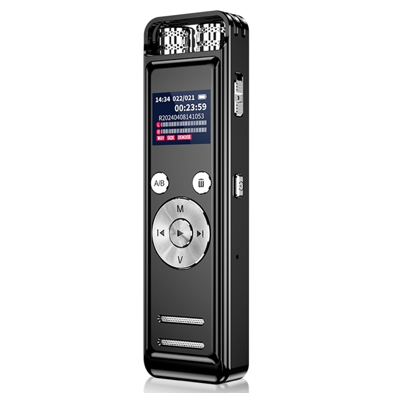 ZD43B Omnidirectional Dual Mic Smart Noise Reduction Voice Recorder, Memory:64GB(Black) - Shopkiz.com