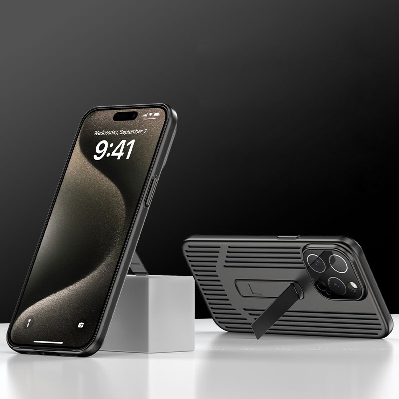 For iPhone 13 Pro Extraordinary Cooling Holder Phone Case(Black) - Shopkiz.com