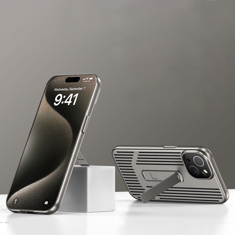 For iPhone 13 Extraordinary Cooling Holder Phone Case(Titanium) - Shopkiz.com