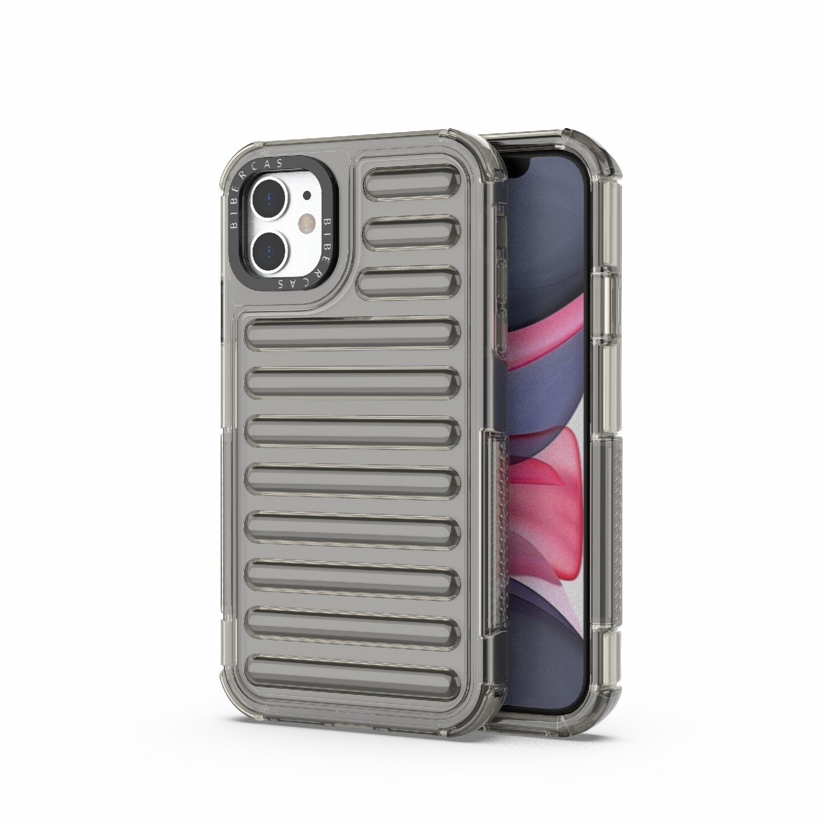 For iPhone 11 High Transparency TPU Hybrid PC Airbag Phone Case(Transparent Black) - Shopkiz.com
