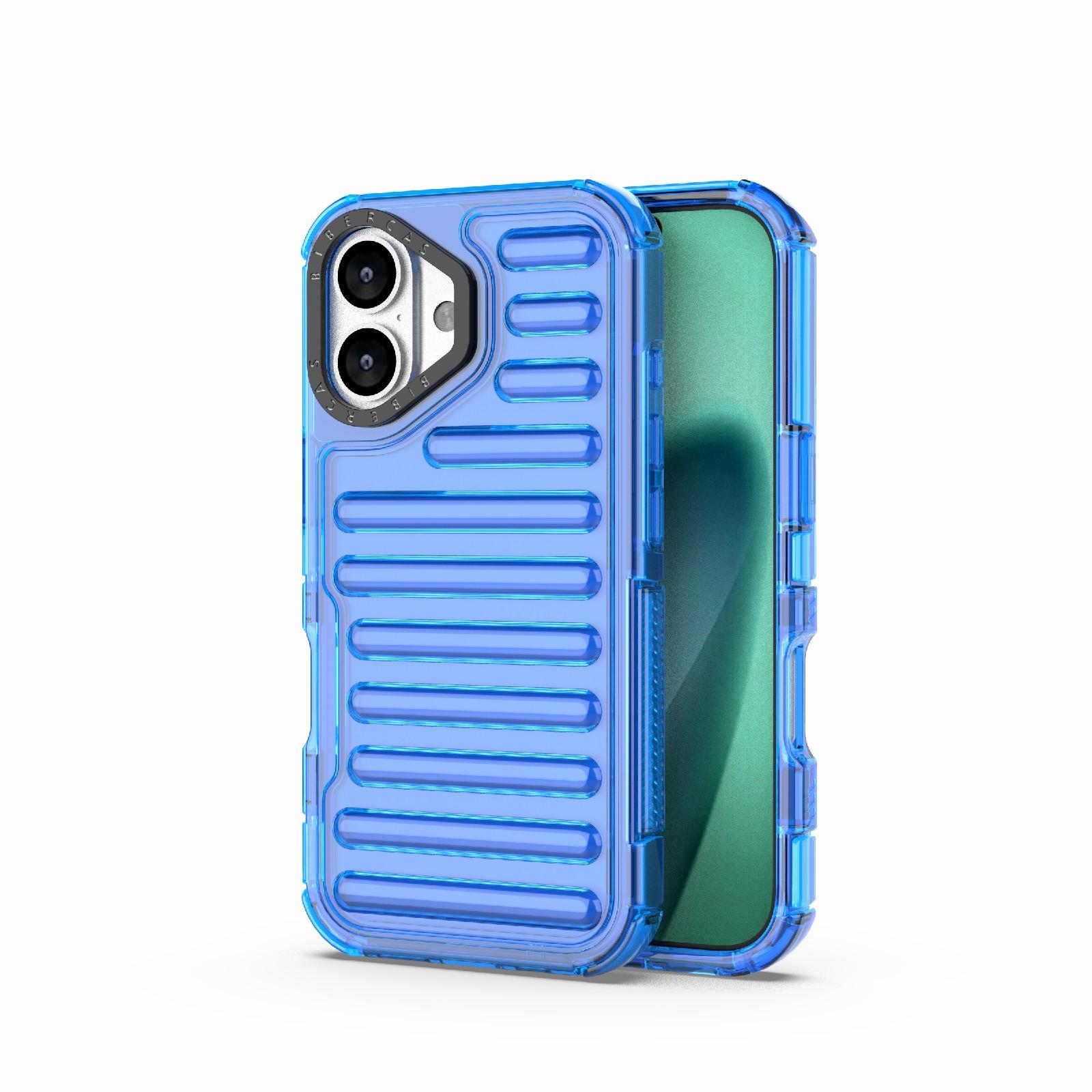 For iPhone 17 High Transparency TPU Hybrid PC Airbag Phone Case(Transparent Blue) - Shopkiz.com