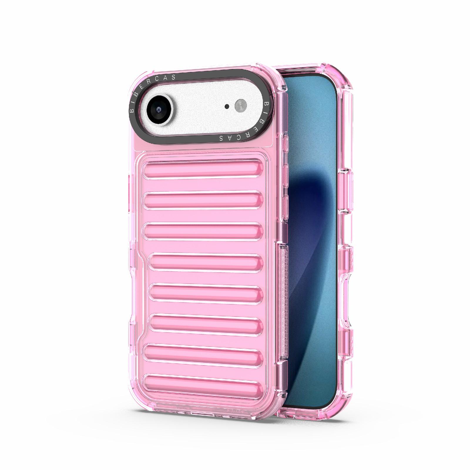 For iPhone Air High Transparency TPU Hybrid PC Airbag Phone Case(Pink) - Shopkiz.com