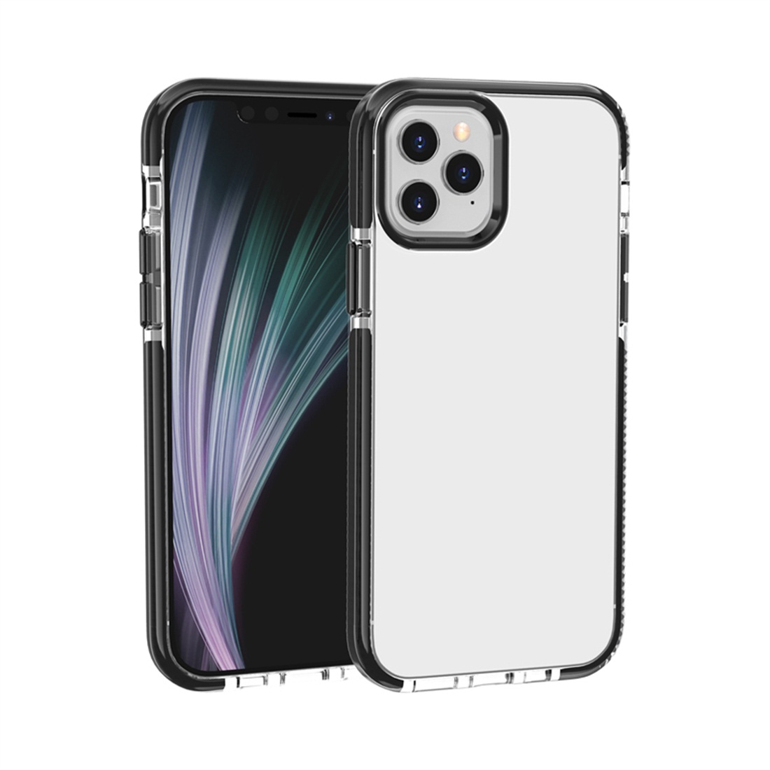For iPhone 12 mini Shockproof High Transparency TPU Protective Case(Black) - Shopkiz.com