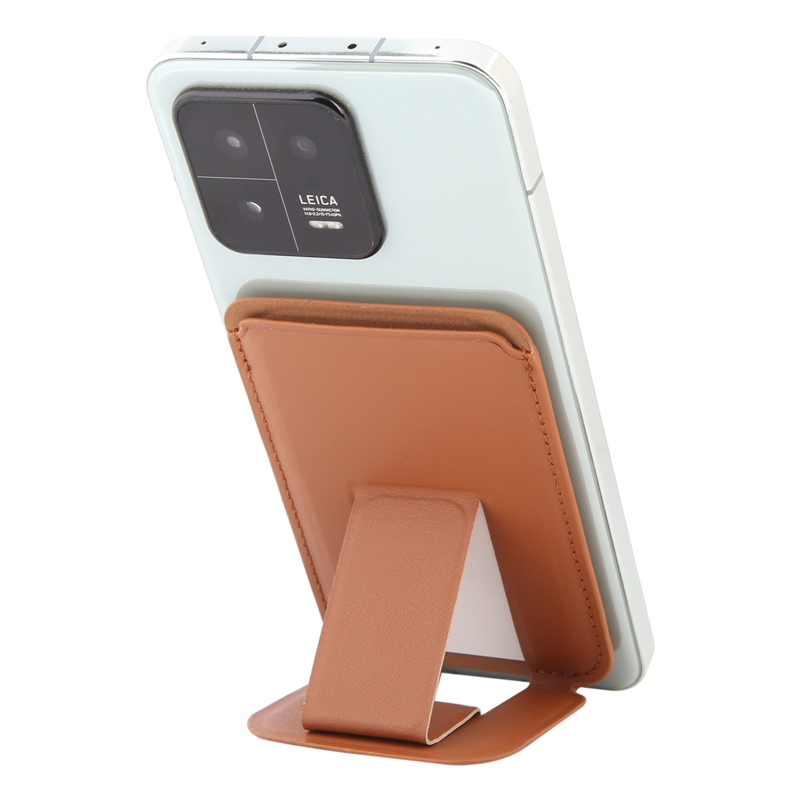 MagSafe Magnetic Wallet Card Square Fold Holder Case(Brown) - Shopkiz.com