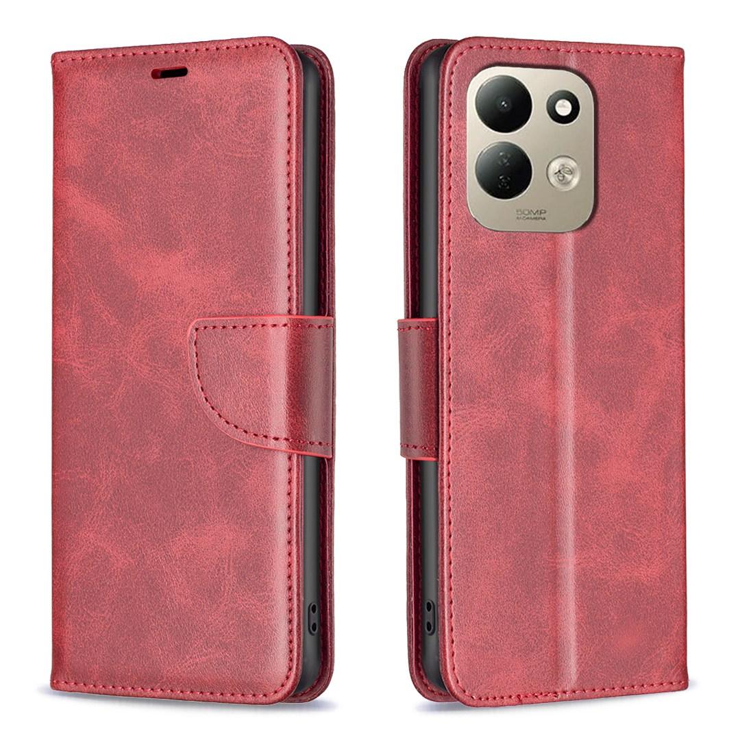 For Redmi 17 4G / 5G Global 170mm Lambskin Texture Pure Color Flip Leather Phone Case(Red) - Shopkiz.com