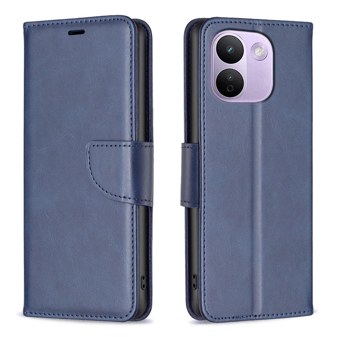 For Redmi Note 17 Pro+ 5G Global 163mm Lambskin Texture Pure Color Flip Leather Phone Case(Blue) - Shopkiz.com