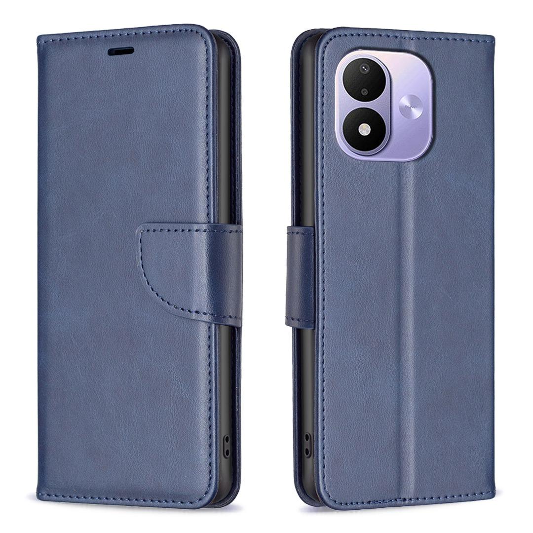For Redmi Note 17 Pro 5G Global 163mm Lambskin Texture Pure Color Flip Leather Phone Case(Blue) - Shopkiz.com