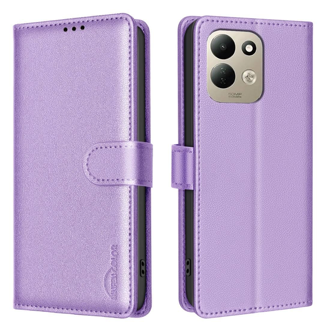 For Redmi 17 4G / 5G Global 170mm Litchi Texture RFID Anti-theft Leather Phone Case(Purple) - Shopkiz.com