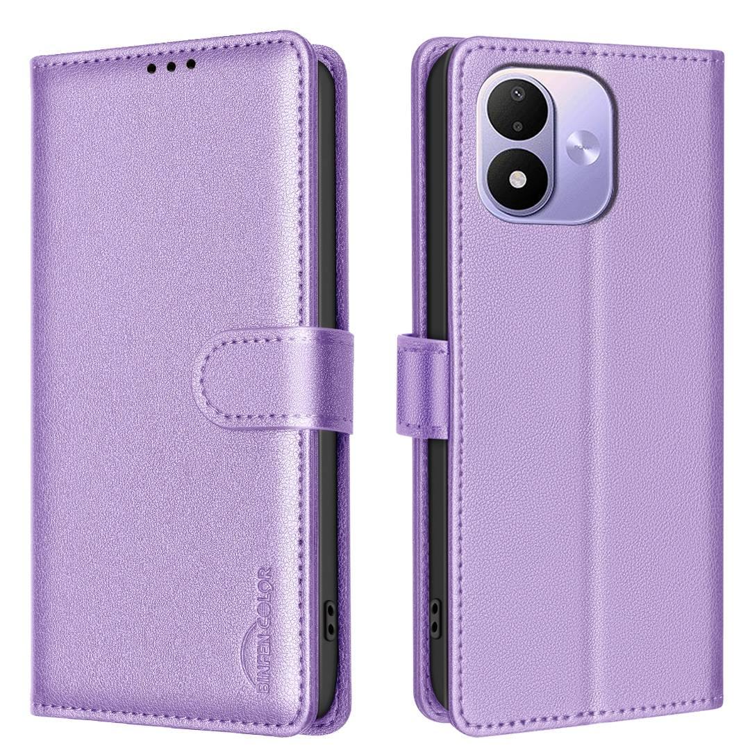 For Redmi Note 17 4G Global 171mm Litchi Texture RFID Anti-theft Leather Phone Case(Purple) - Shopkiz.com