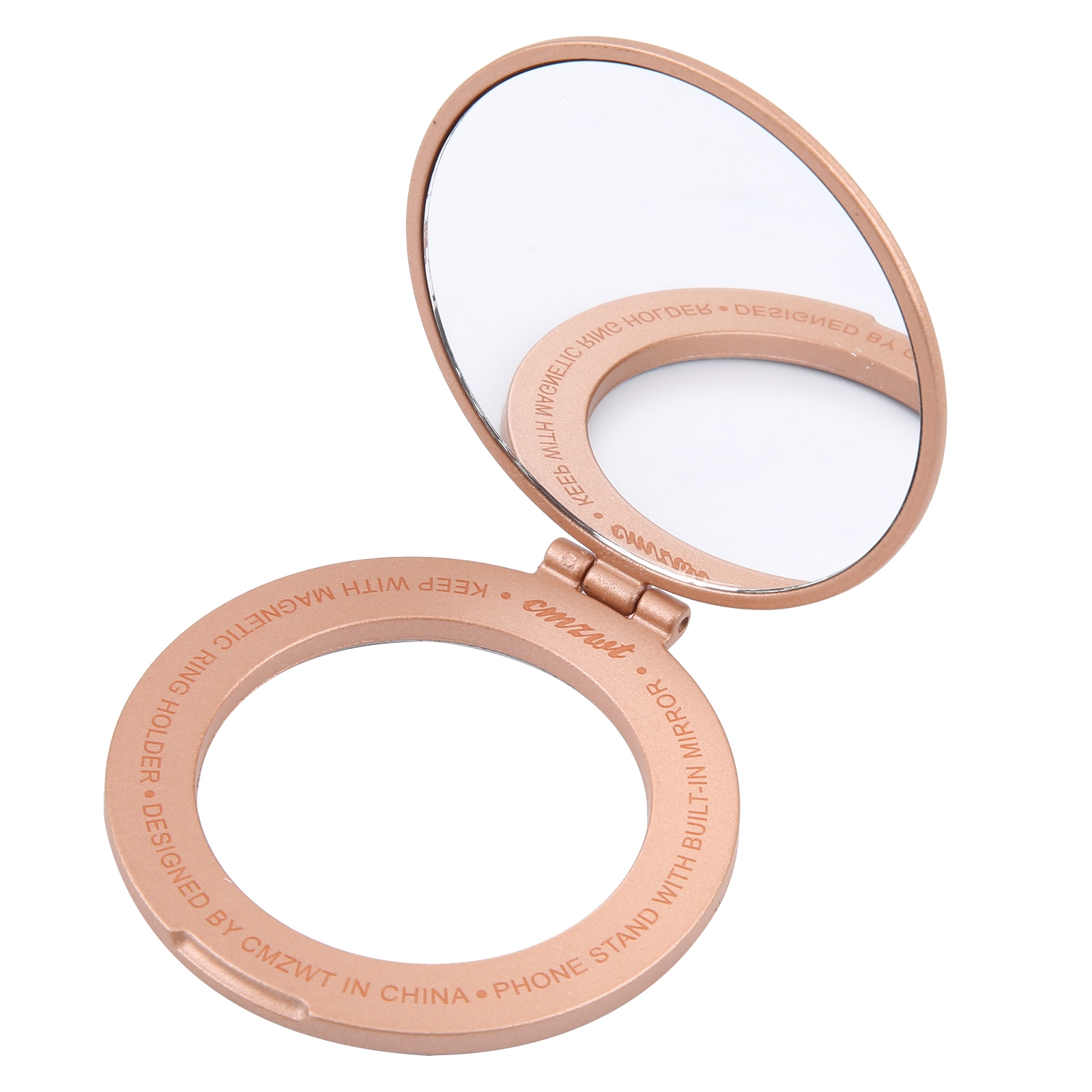 CPS-053 Magnetic Folding Phone Ring Holder with Mirror(Rose Gold) - Shopkiz.com