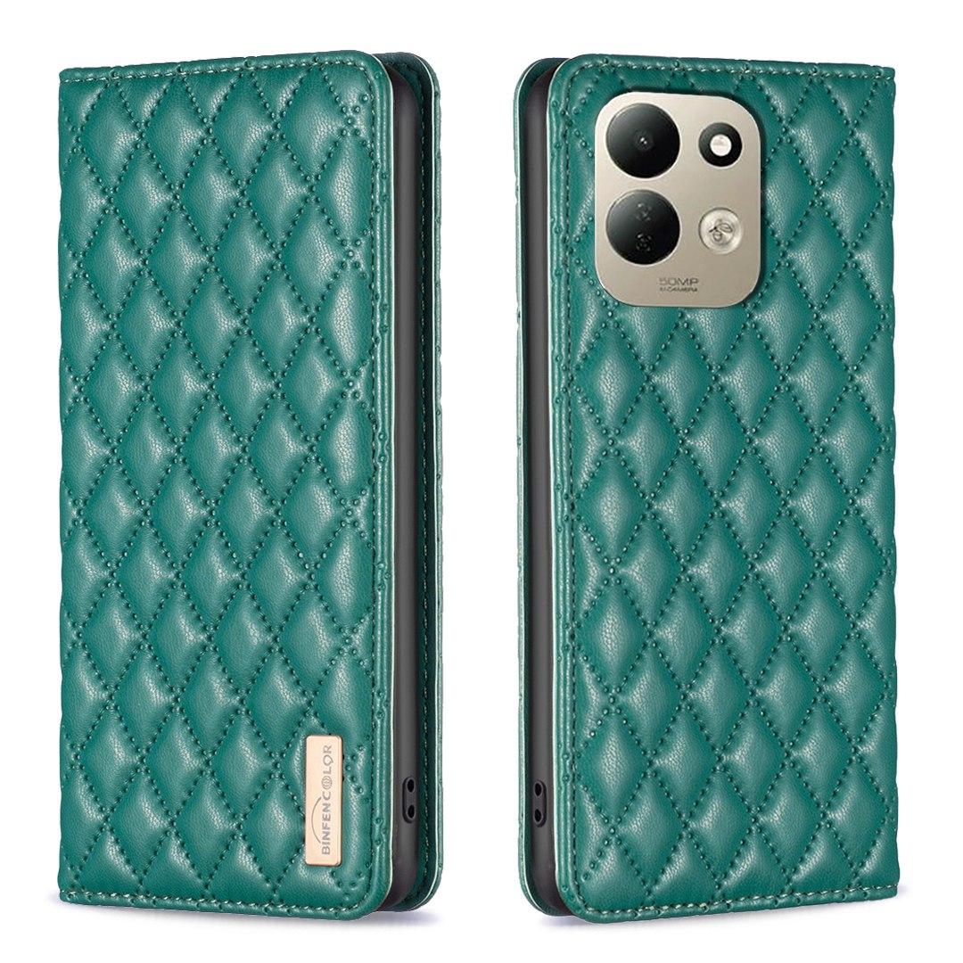 For Redmi 17 4G / 5G Global 170mm Diamond Lattice Magnetic Leather Flip Phone Case(Green) - Shopkiz.com