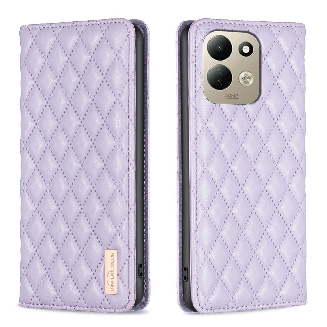 For Redmi 17 4G / 5G Global 170mm Diamond Lattice Magnetic Leather Flip Phone Case(Purple) - Shopkiz.com