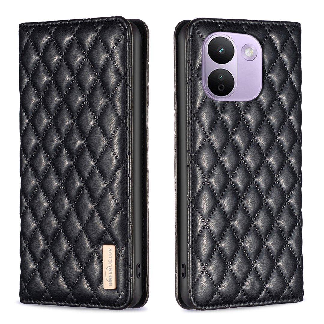 For Redmi Note 17 Pro+ 5G Global 163mm Diamond Lattice Magnetic Leather Flip Phone Case(Black) - Shopkiz.com