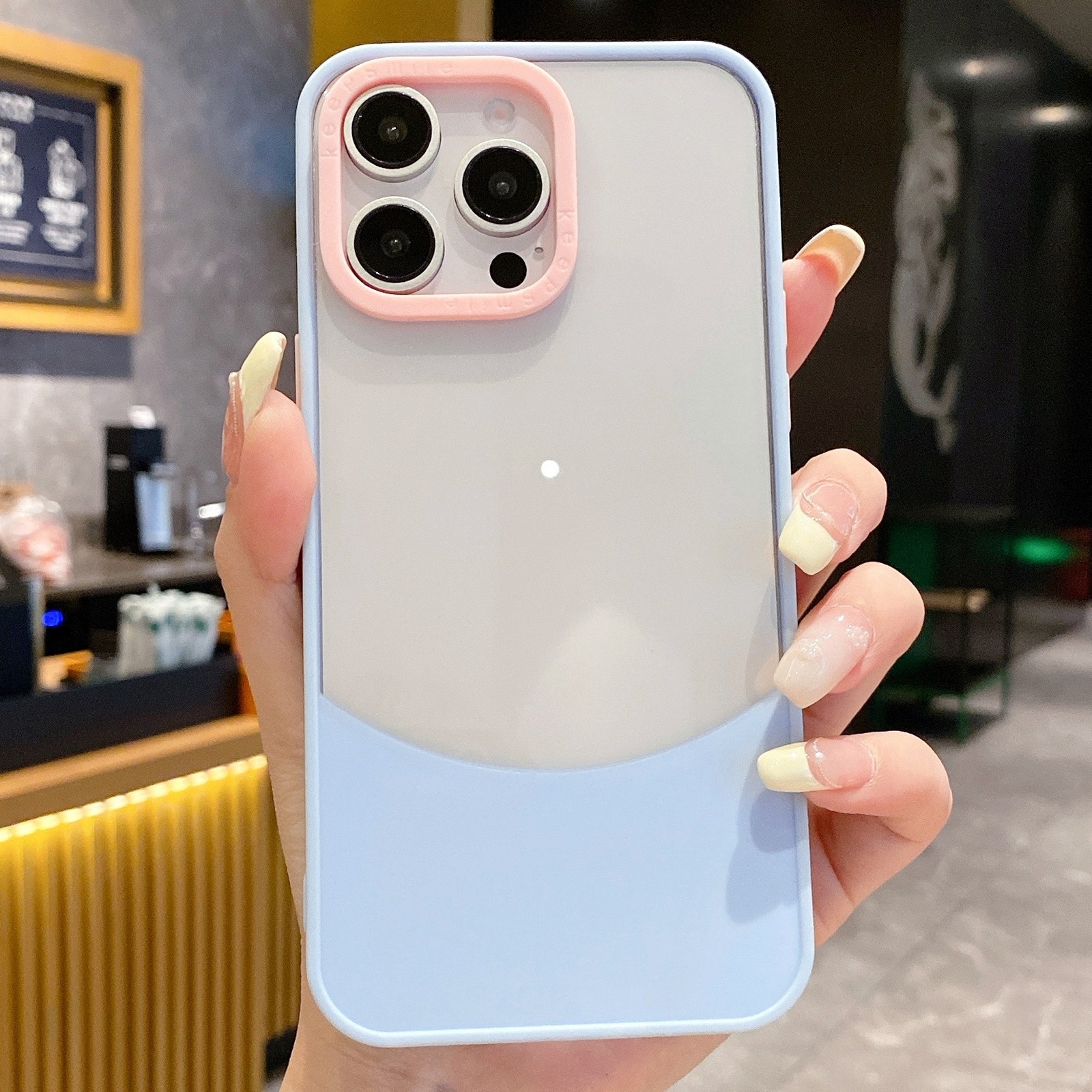 For iPhone 12 Pro Dual Color Stitching PC Hybrid TPU Phone Protective Case(Blue) - Shopkiz.com