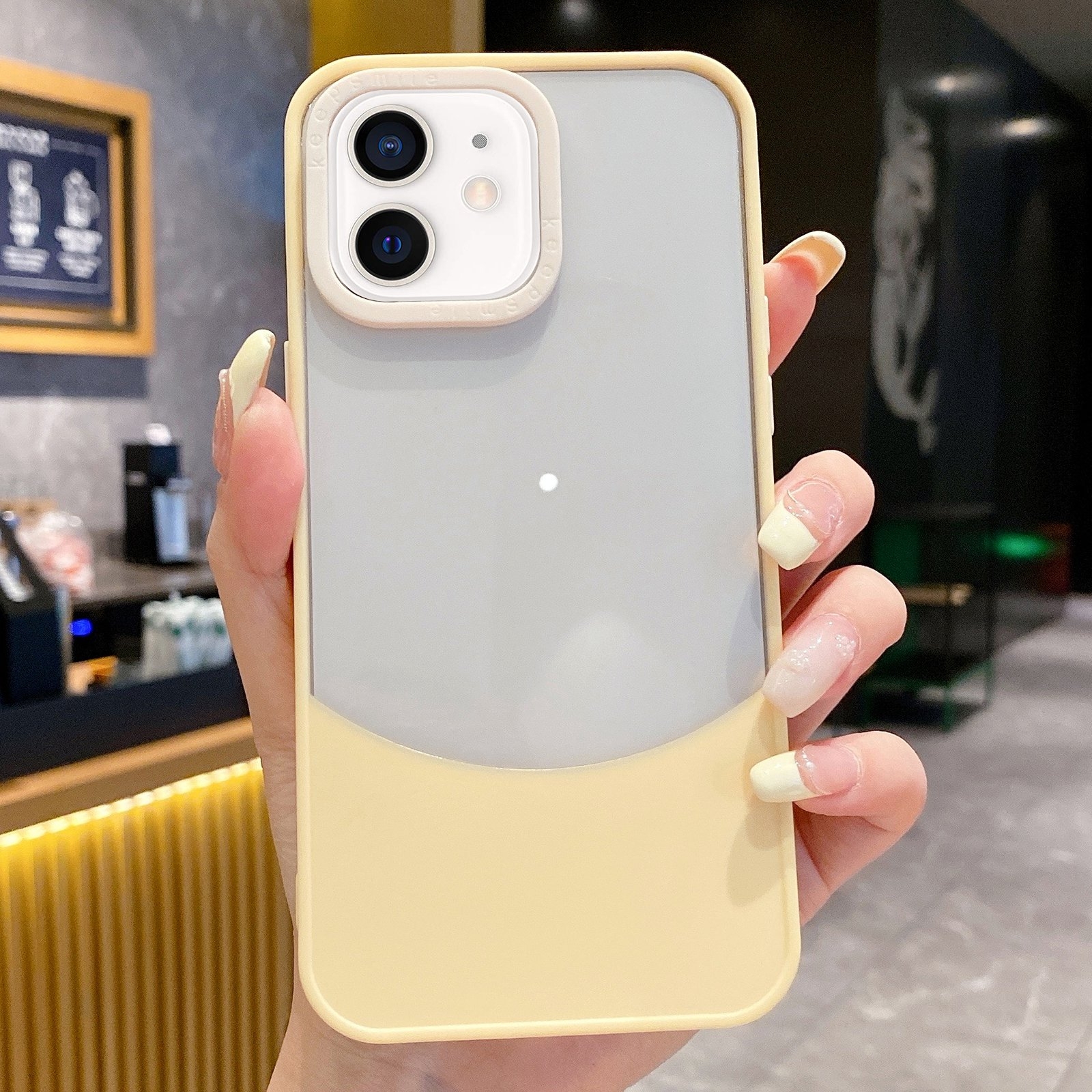 For iPhone 11 Dual Color Stitching PC Hybrid TPU Phone Protective Case(Yellow) - Shopkiz.com