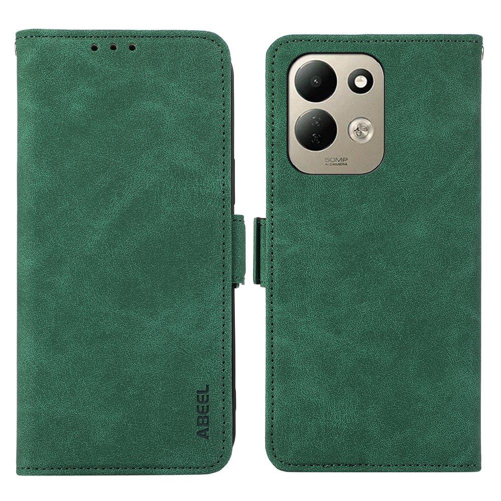 For Redmi 17 5G / 4G Global 170mm ABEEL Frosted Magnetic RFID Leather Phone Case(Green) - Shopkiz.com