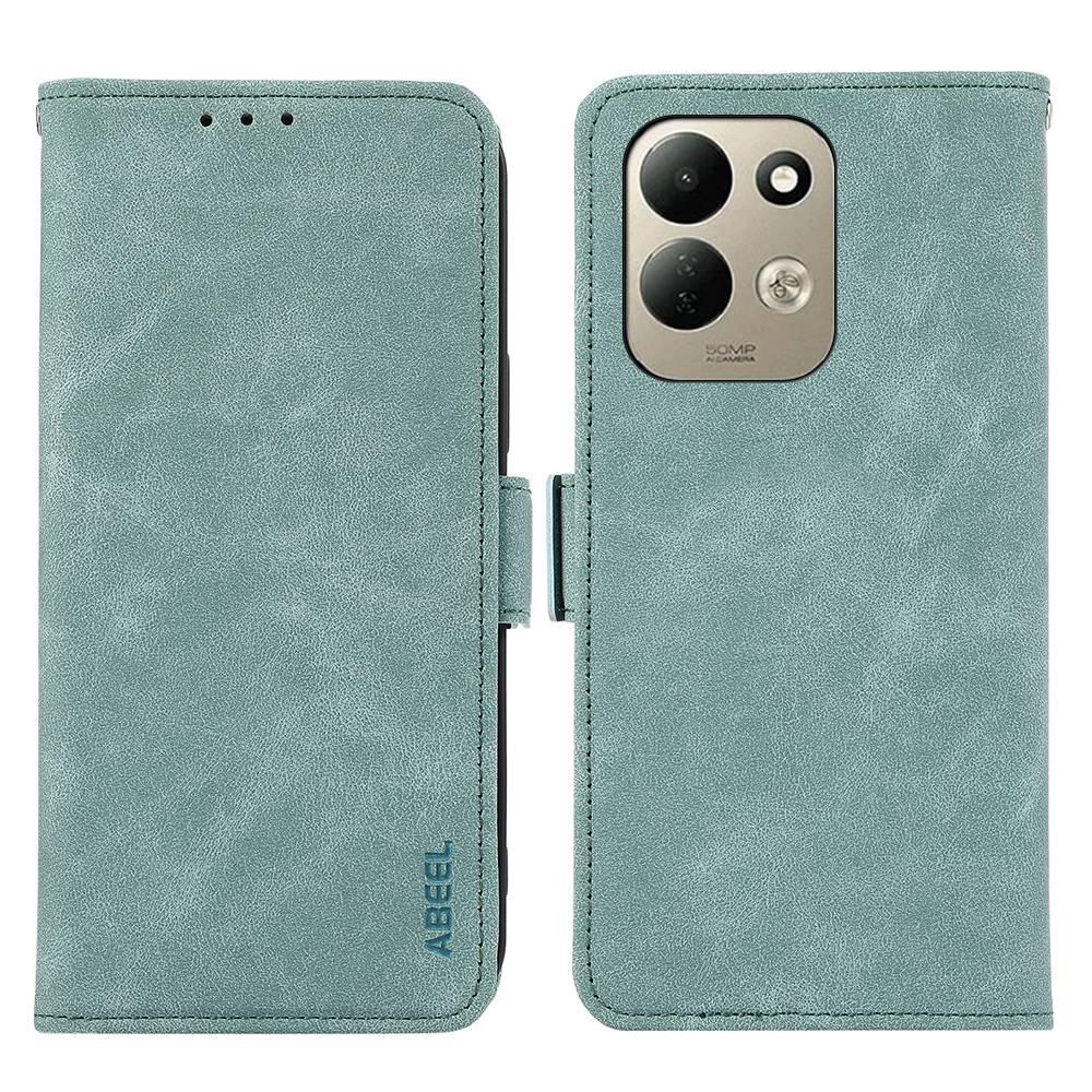 For Redmi 17 5G / 4G Global 170mm ABEEL Frosted Magnetic RFID Leather Phone Case(Cyan) - Shopkiz.com