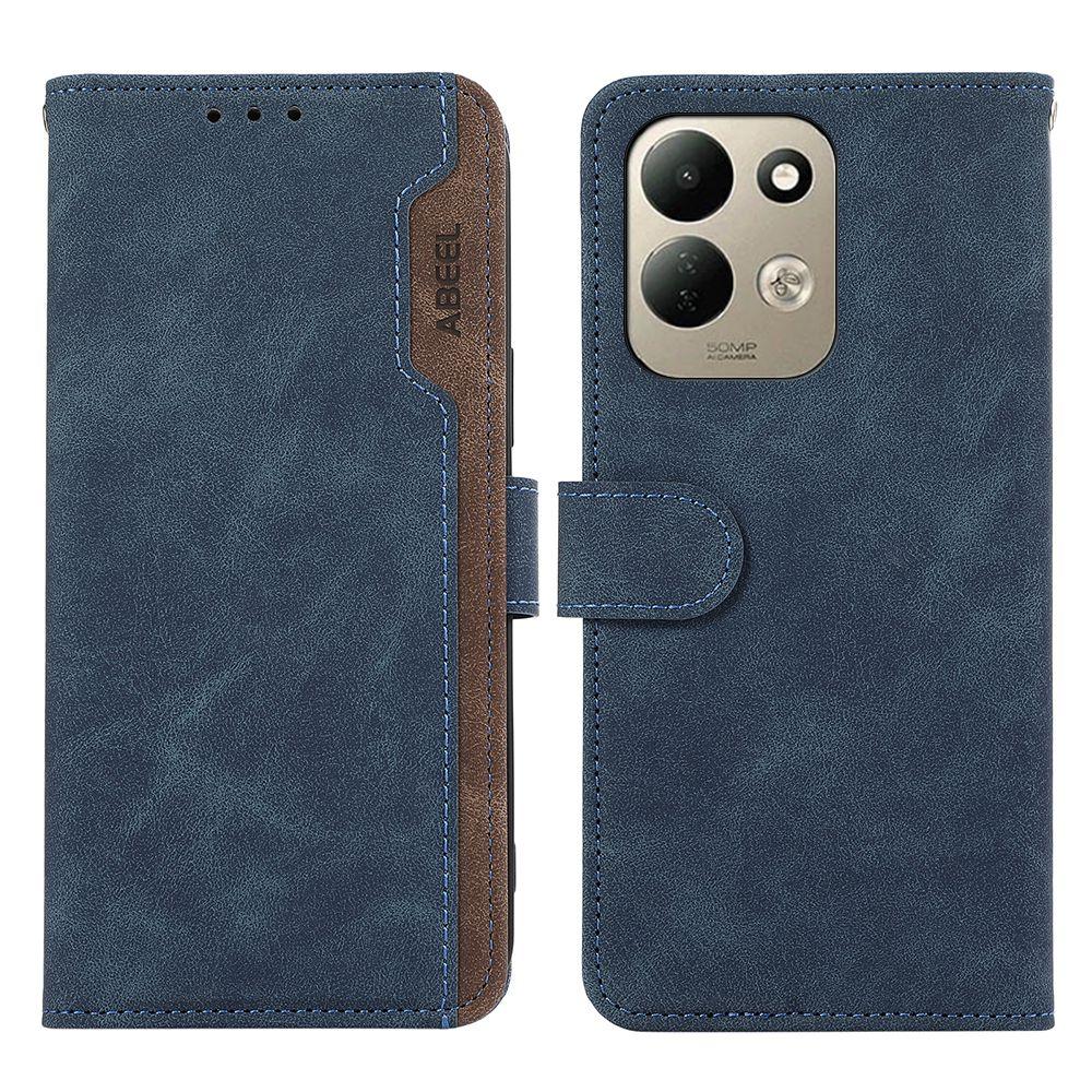 For Redmi 17 5G / 4G Global 170mm ABEEL Color Block Magnetic RFID Leather Phone Case(Blue-Brown) - Shopkiz.com