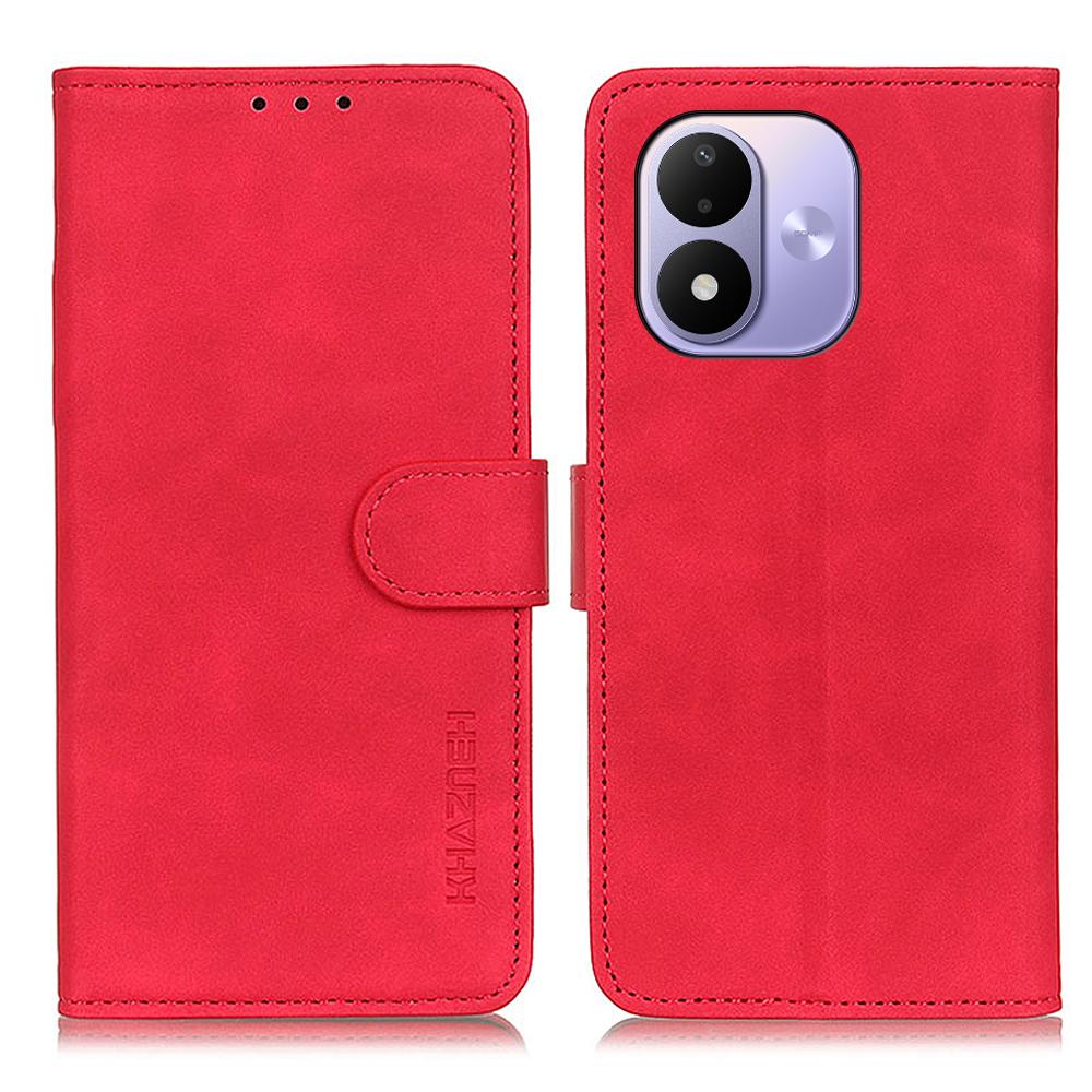 For Redmi Note 17 5G/4G Global 171mm KHAZNEH Retro Texture Flip Leather Phone Case(Red) - Shopkiz.com