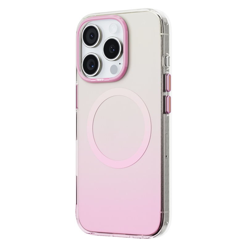 For iPhone 16 Pro TGVIS Grace Series MagSafe Magnetic Phone Case(Pink) - Shopkiz.com