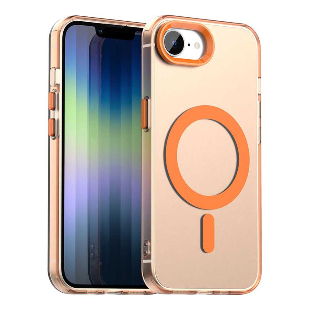 For iPhone 17e / 16e Candy Magsafe PC Hybrid TPU Phone Case(Orange) - Shopkiz.com
