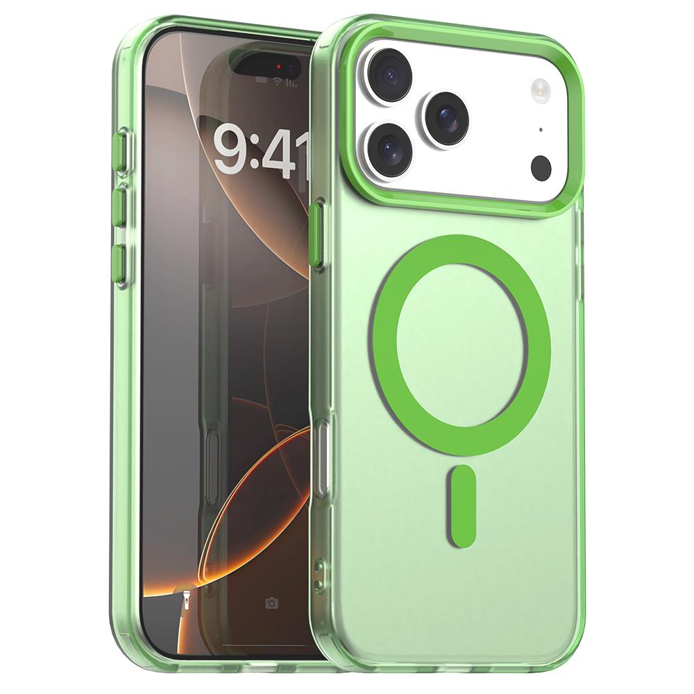 For iPhone 17 Pro Candy Magsafe PC Hybrid TPU Phone Case(Green) - Shopkiz.com