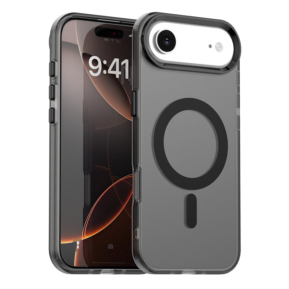 For iPhone Air Candy Magsafe PC Hybrid TPU Phone Case(Black) - Shopkiz.com