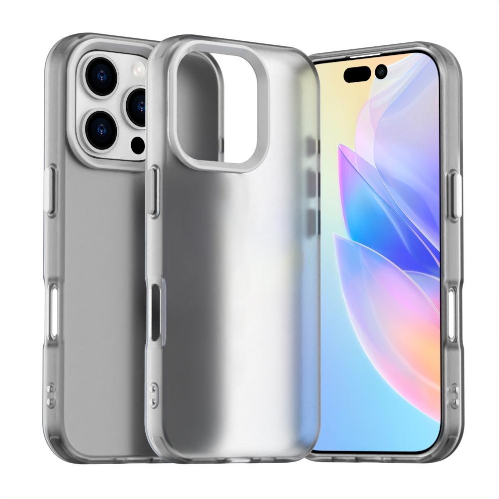 For iPhone 16 Pro Max Candy PC Hybrid TPU Shockproof Phone Case(White) - Shopkiz.com