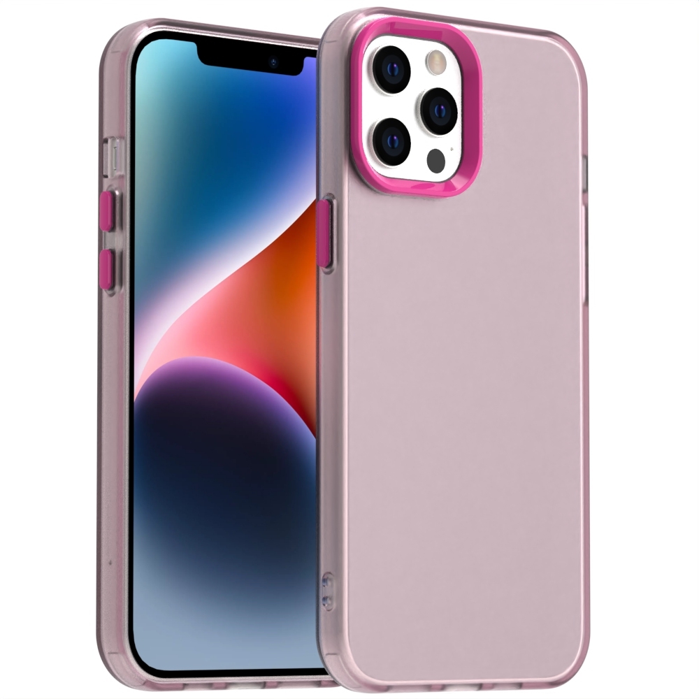 For iPhone 12 Pro Max Candy PC Hybrid TPU Shockproof Phone Case(Red) - Shopkiz.com