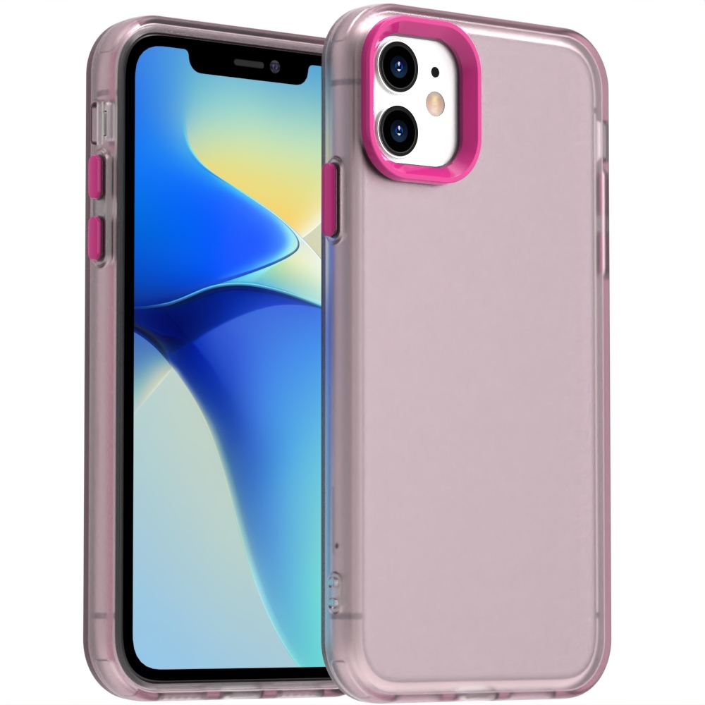 For iPhone 11 Candy PC Hybrid TPU Shockproof Phone Case(Red) - Shopkiz.com