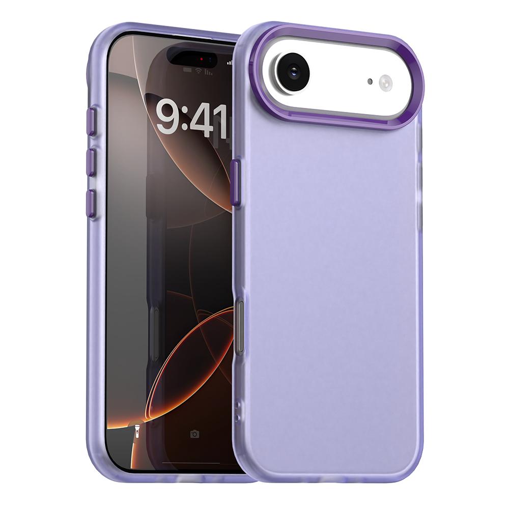 For iPhone 17 Air Candy PC Hybrid TPU Shockproof Phone Case(Purple) - Shopkiz.com