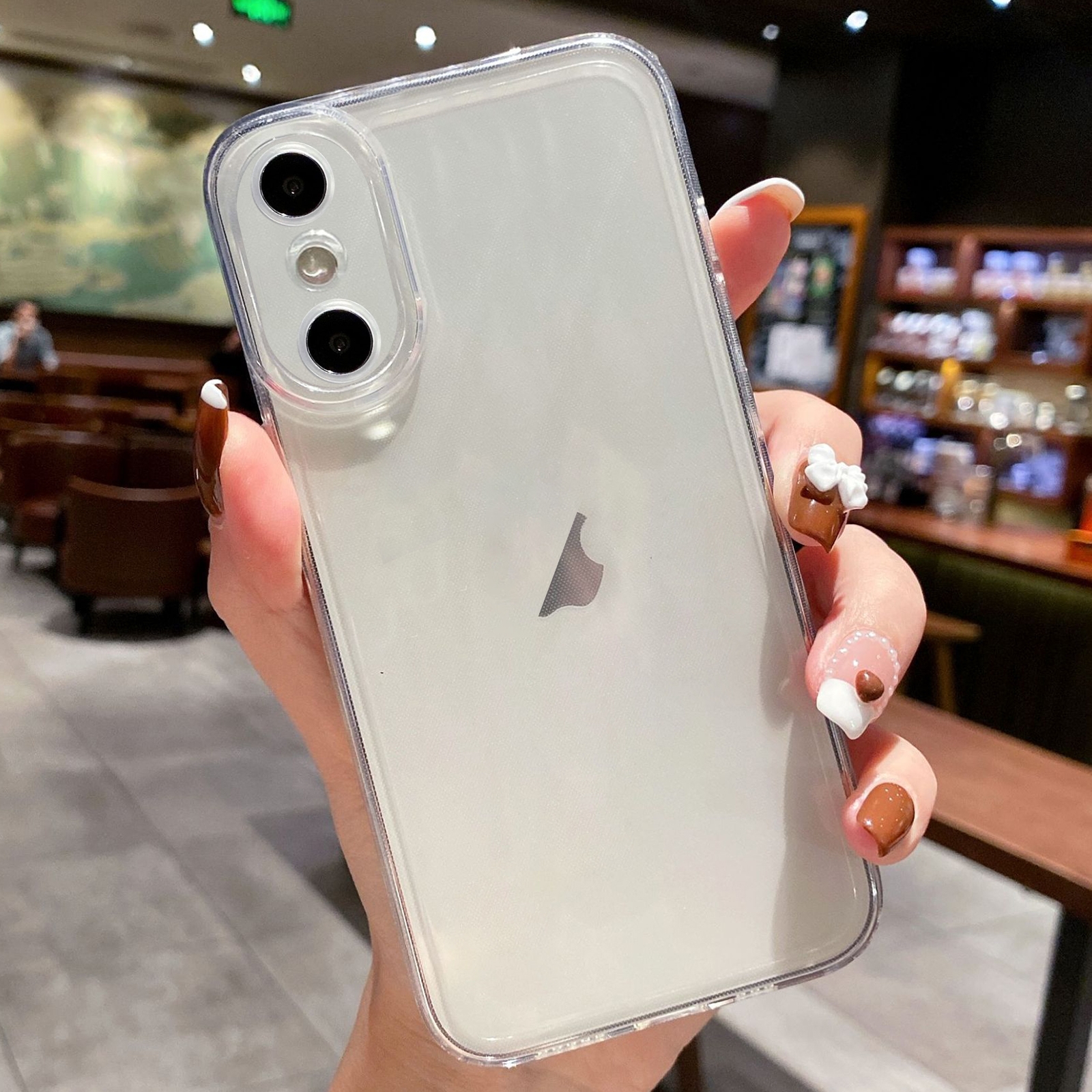For iPhone XS Max Angel Eye Straight Edge Full Cover TPU Phone Case(Transparent) - Shopkiz.com