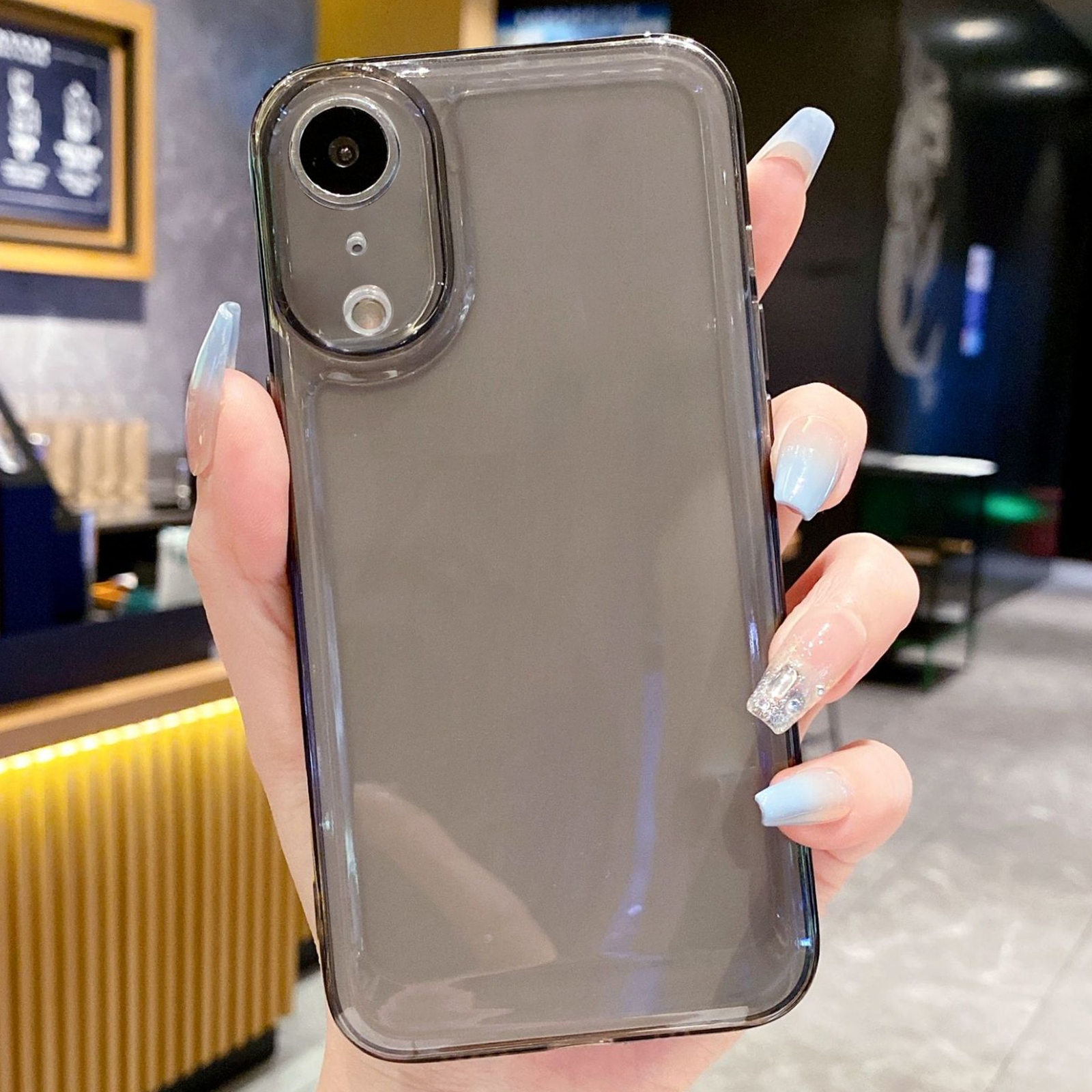 For iPhone XR Space TPU Shockproof Phone Case(Black) - Shopkiz.com
