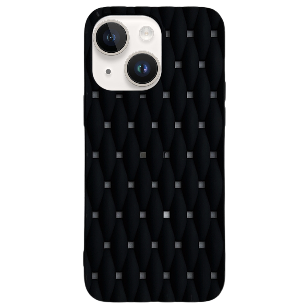 For iPhone 13 Weave Cooling Solid Color TPU Phone Case(Black) - Shopkiz.com