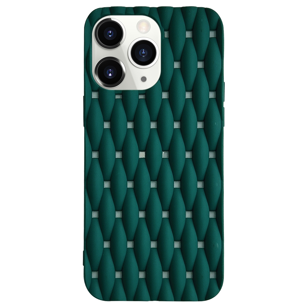 For iPhone 11 Pro Max Weave Cooling Solid Color TPU Phone Case(Green) - Shopkiz.com