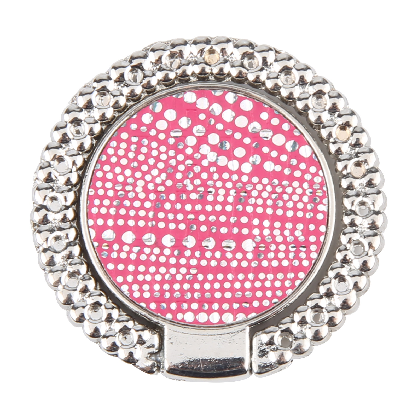 Flash Diamond Metal Mobile Phone Ring Holder(Silver+Rose Red) - Shopkiz.com