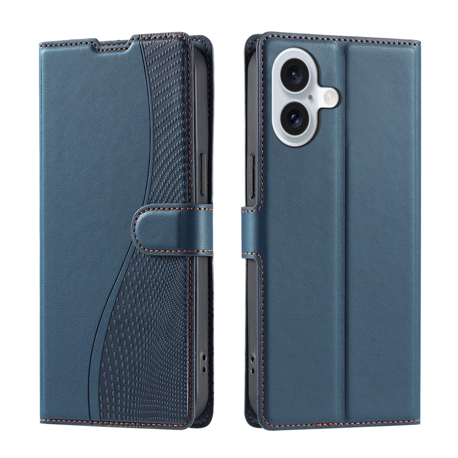 For iPhone 16 Plus Voltage Ultra-thin Dot Leather Phone Case(Blue) - Shopkiz.com