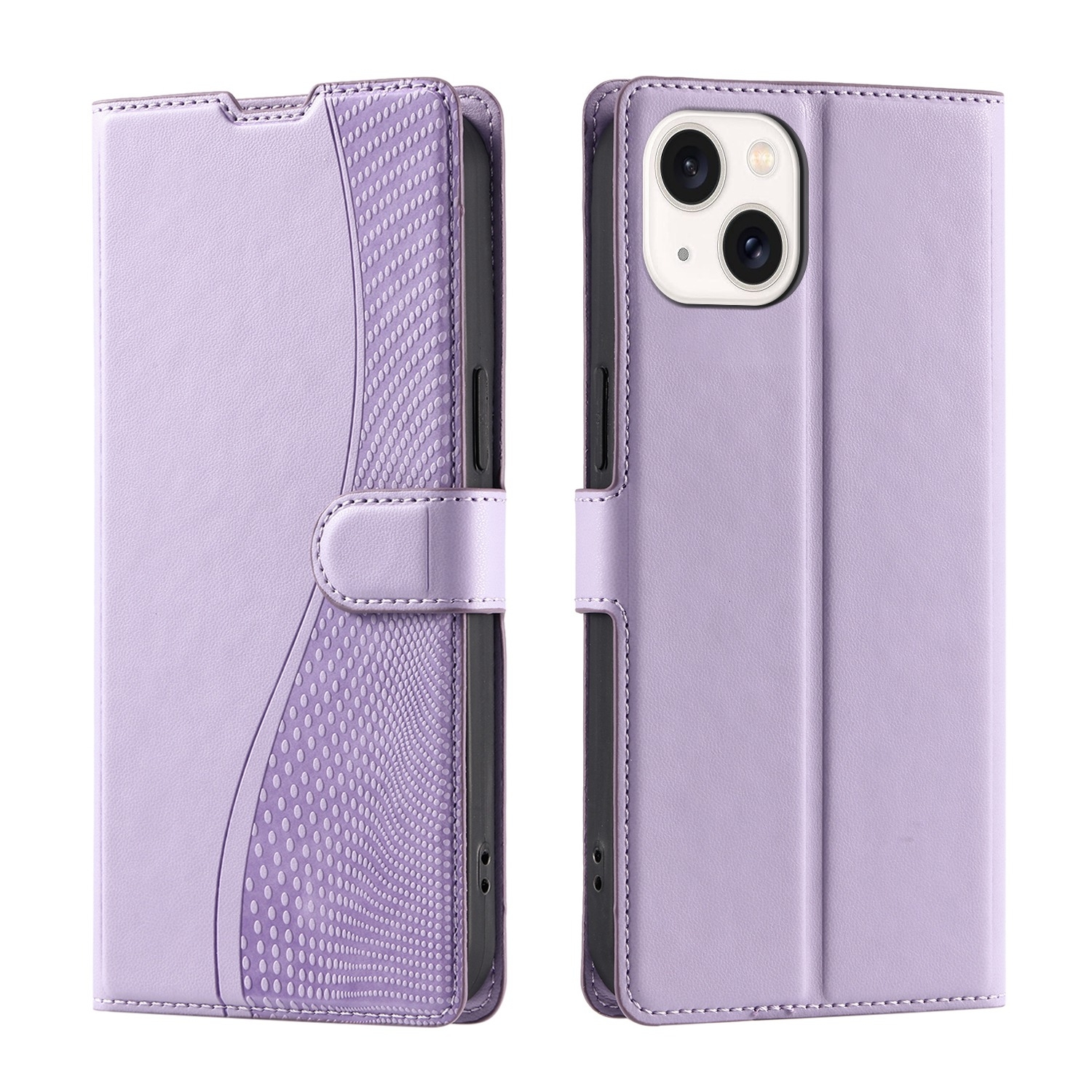 For iPhone 14 / 13 Voltage Ultra-thin Dot Leather Phone Case(Purple) - Shopkiz.com
