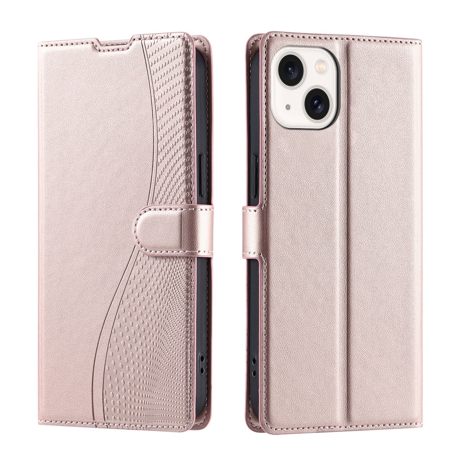 For iPhone 13 mini Voltage Ultra-thin Dot Leather Phone Case(Rose Gold) - Shopkiz.com