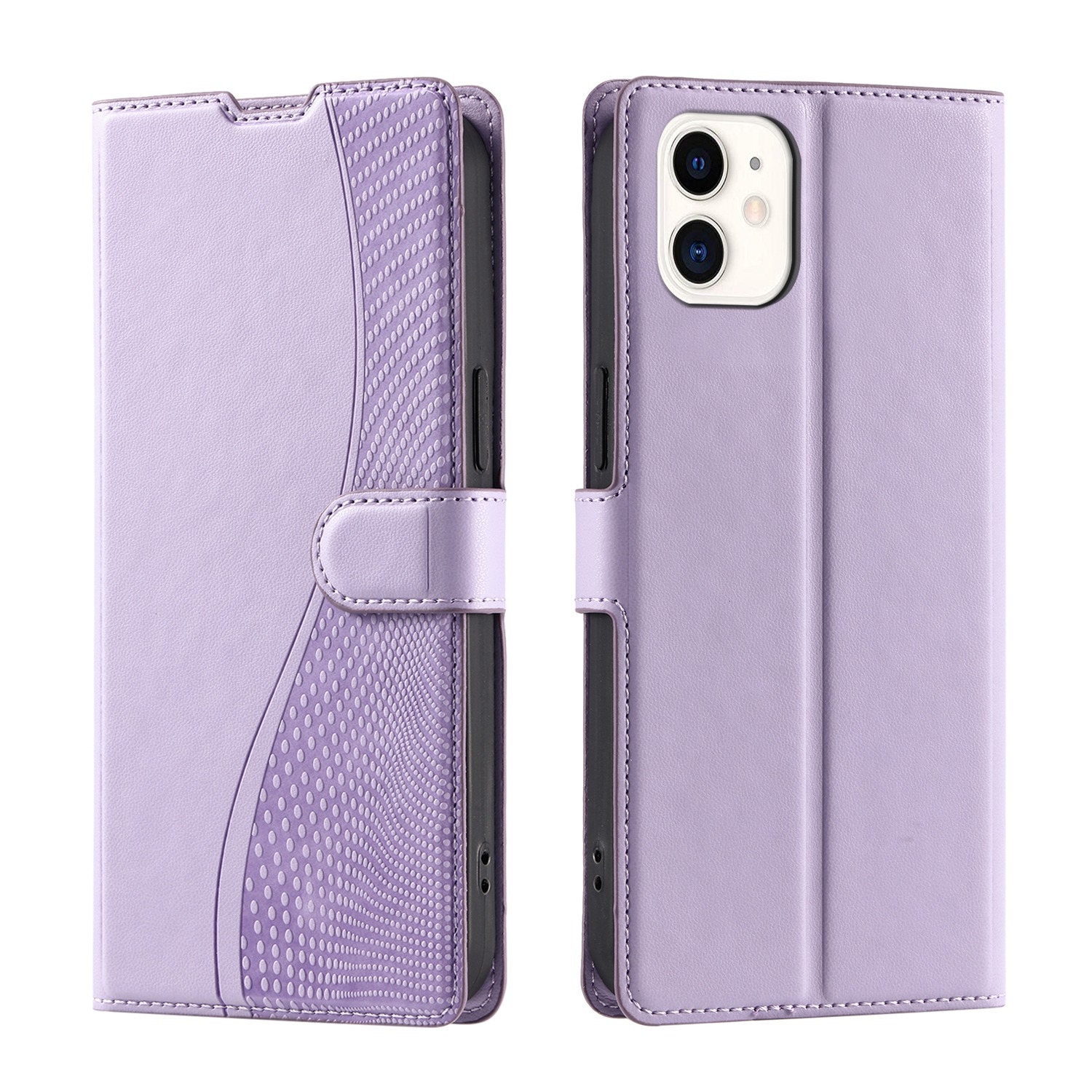 For iPhone 12 mini Voltage Ultra-thin Dot Leather Phone Case(Purple) - Shopkiz.com