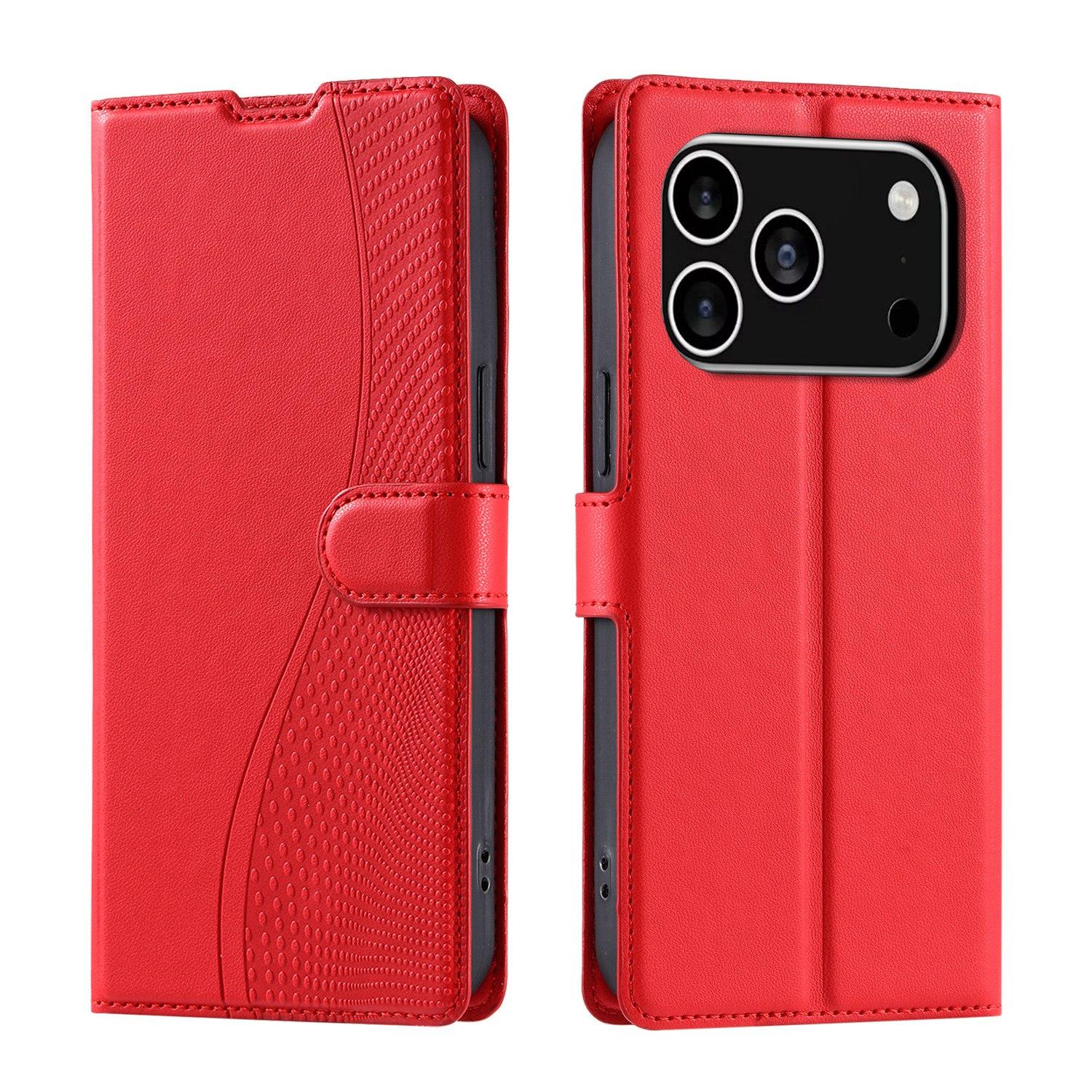 For iPhone 17 Pro Voltage Ultra-thin Dot Leather Phone Case(Red) - Shopkiz.com