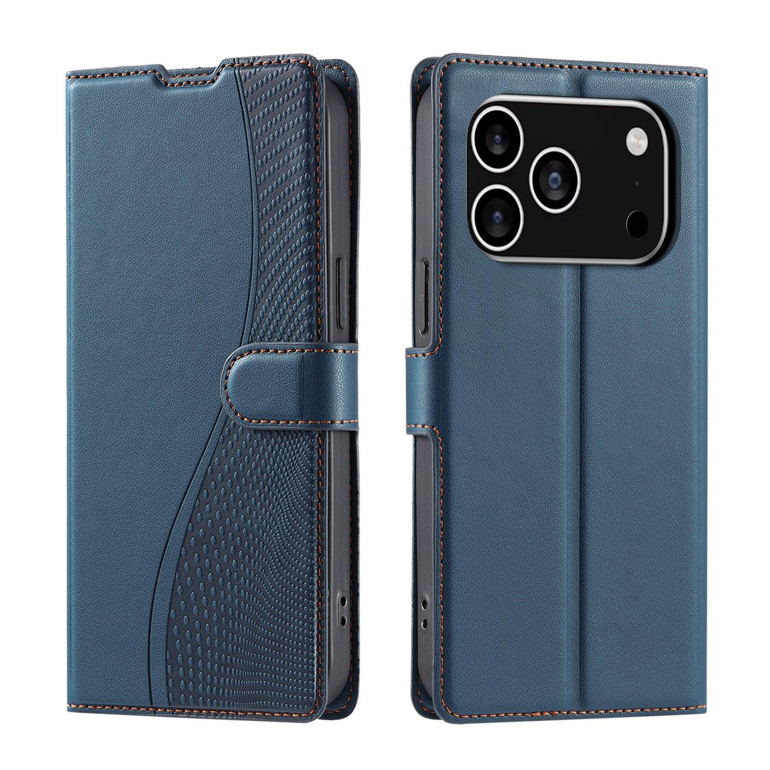 For iPhone 17 Pro Voltage Ultra-thin Dot Leather Phone Case(Blue) - Shopkiz.com
