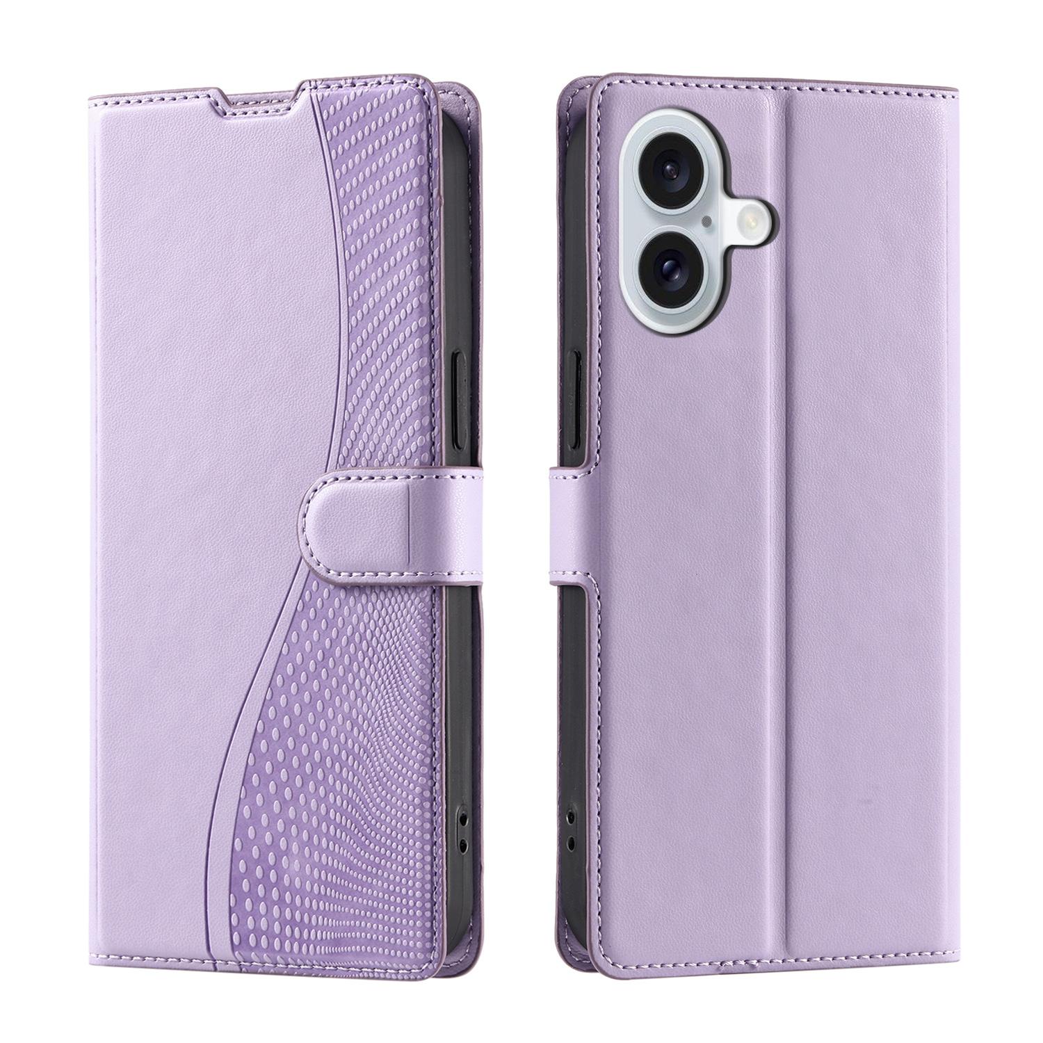 For iPhone 17 Voltage Ultra-thin Dot Leather Phone Case(Purple) - Shopkiz.com